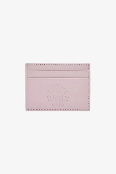 Roberto Cavalli Woman Leather Card Case In Pink