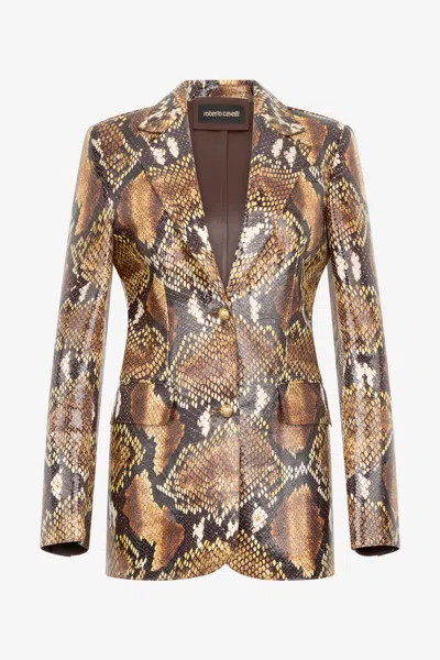 ROBERTO CAVALLI JACKE MIT PYTHON-PRINT