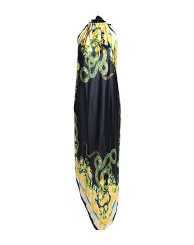 Roberto Cavalli Woman Maxi Dress Midnight Blue Size 10 Silk
