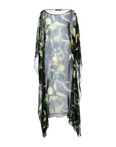 Roberto Cavalli Woman Midi Dress Black Size 12 Silk