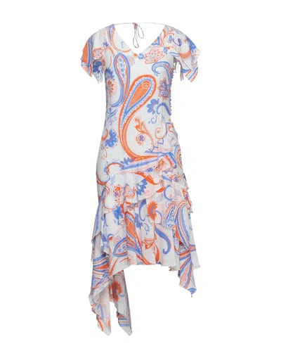 Roberto Cavalli Midi Dresses In Orange