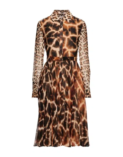 Roberto Cavalli Midi Dresses In Beige
