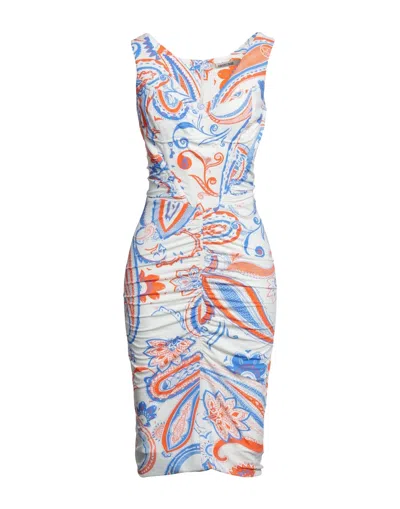 Roberto Cavalli Midi Dresses In White