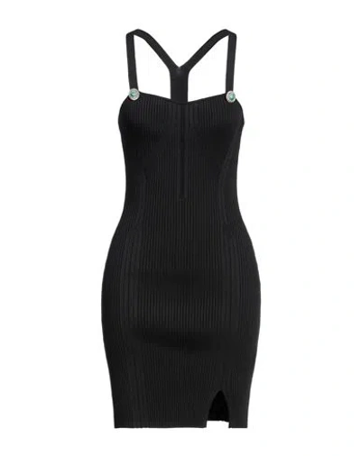 Roberto Cavalli Woman Mini Dress Black Size 10 Viscose, Polyester