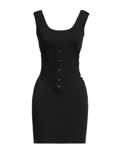 Roberto Cavalli Woman Mini Dress Black Size 8 Viscose, Polyamide, Elastane