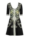 Roberto Cavalli Short Sleeve Dress In Black