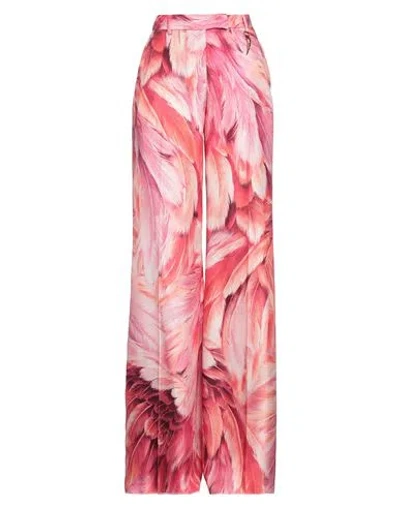 Roberto Cavalli Woman Pants Coral Size 8 Silk In Red