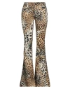 Roberto Cavalli Pants With Jaguar Skin Print In Beige