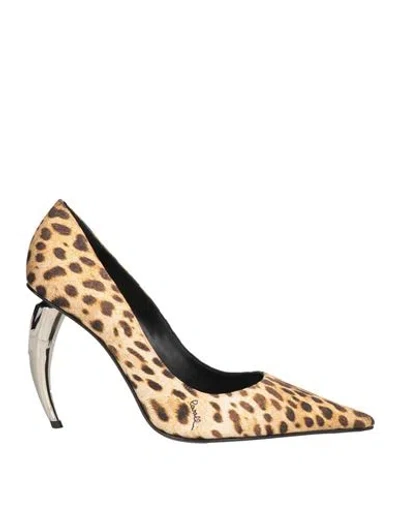 Roberto Cavalli Woman Pumps Sand Size 8 Textile Fibers