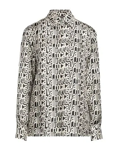 Roberto Cavalli Woman Shirt Black Size 10 Silk