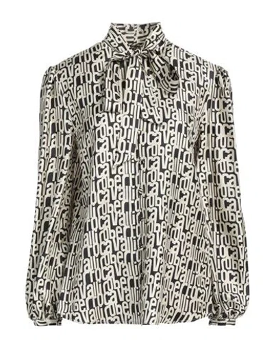 Roberto Cavalli Woman Shirt Black Size 10 Silk In Neutral