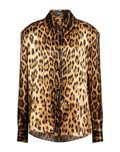 Roberto Cavalli Woman Shirt Black Size 12 Silk
