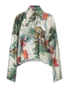 Roberto Cavalli Tropical Jungle Print Collared Shirt In Yellow