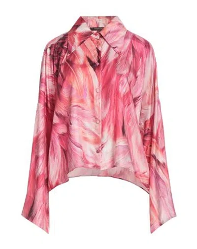 Roberto Cavalli Woman Shirt Pink Size 6 Silk