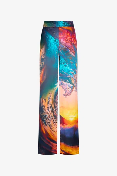 ROBERTO CAVALLI SEIDENHOSE MIT ITACA-PRINT