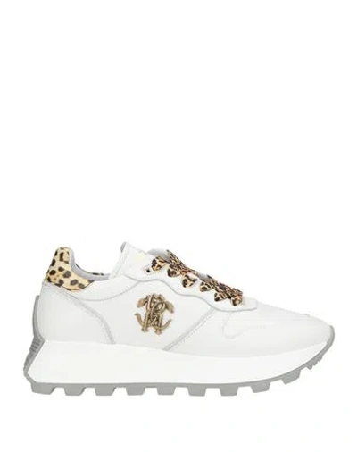 Roberto Cavalli Woman Sneakers White Size 9 Calfskin