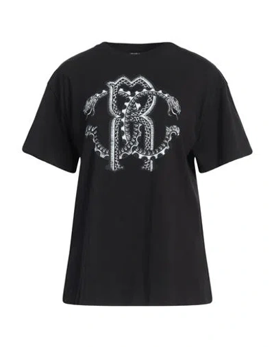 Roberto Cavalli Woman T-shirt Black Size L Cotton