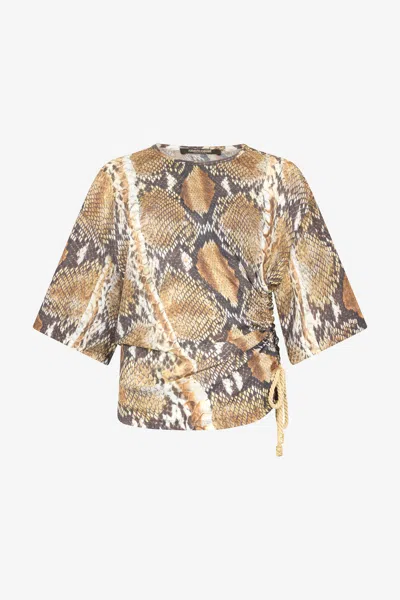 ROBERTO CAVALLI T-SHIRT MIT PYTHON-PRINT