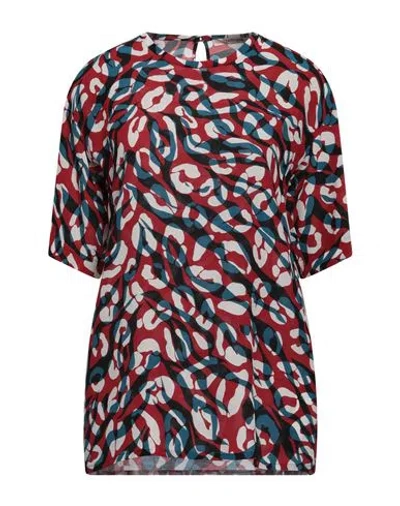 Roberto Cavalli Woman Blouse Red Size 8 Silk