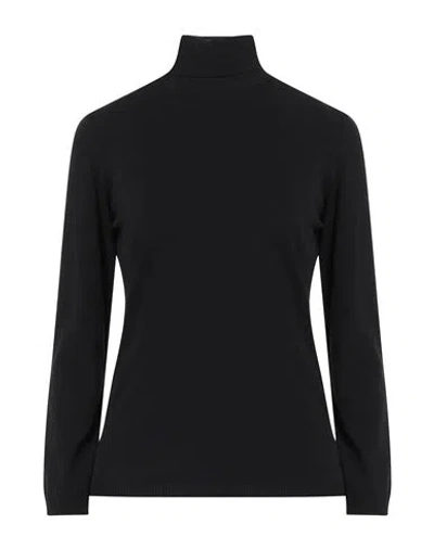 Roberto Cavalli Woman Turtleneck Black Size 4 Acrylic, Wool