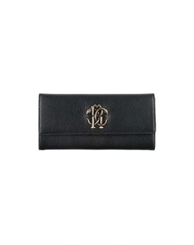 Roberto Cavalli Woman Wallet Black Size - Bovine Leather