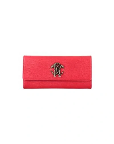 Roberto Cavalli Woman Wallet Brick Red Size - Bovine Leather