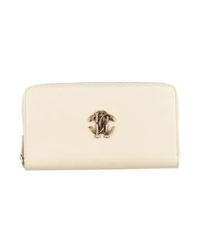 Roberto Cavalli Woman Wallet Ivory Size - Textile Fibers In White