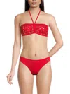 Roberto Cavalli Women's 2-piece Logo Print Bikini Set In Red