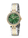 Roberto Cavalli Women's Quartz Two-tone Stainless Steel Watch 30mm In Silver Gold Green