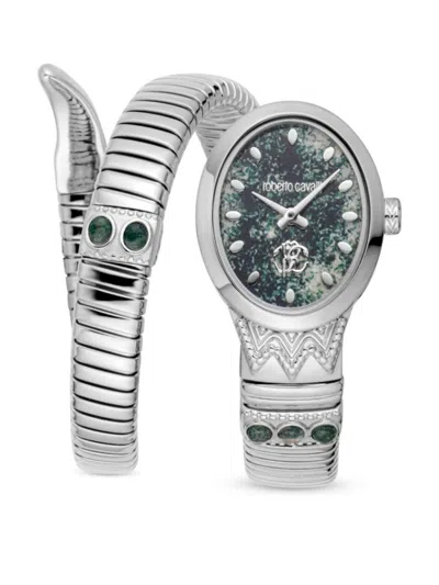 Roberto Cavalli Women's 34mm Stainless Steel Wrap Around Watch In Green