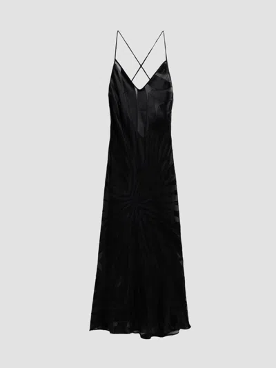 Roberto Cavalli Women's Burnout Stripe Midi Dress In Black
