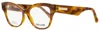 Roberto Cavalli Women's Butterfly Eyeglasses Rc5080 Nievole 054 Havana/gold 53mm In Multi