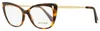 Roberto Cavalli Women's Butterfly Eyeglasses Rc5110 052 Havana/gold 52mm In Multi