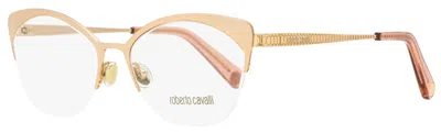 Roberto Cavalli Women's Butterfly Eyeglasses Rc5111 033 Bronze/rose 53mm In Multi