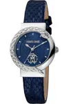 Roberto Cavalli Women's By Franck Muller 30mm Quartz Watch In Blue