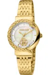 Roberto Cavalli Women's By Franck Muller 30mm Quartz Watch In Gold