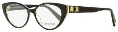 Roberto Cavalli Women's Cateye Eyeglasses Rc5106 005 Black 52mm In Multi