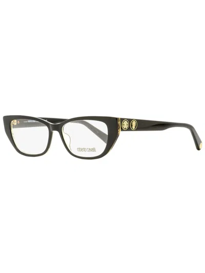 Roberto Cavalli Women's Cateye Eyeglasses Rc5108 005 Black/gold 52mm In Multi