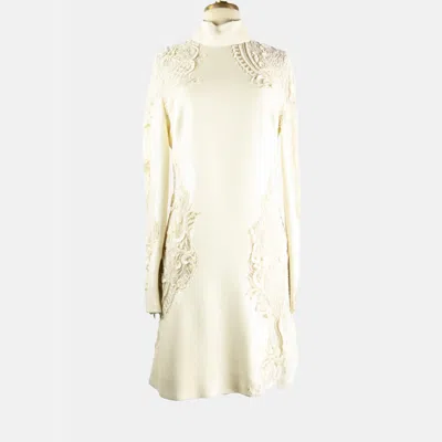 Pre-owned Roberto Cavalli Women's Dress It 42 In White