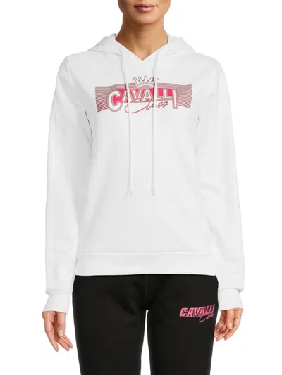 Roberto Cavalli Women's Graphic Logo Cotton-blend Hooded Sweatshirt