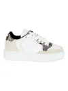 Roberto Cavalli Leather Sneakers In White