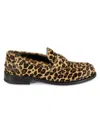 Roberto Cavalli Jaguar Print Mocassins In Cheetah