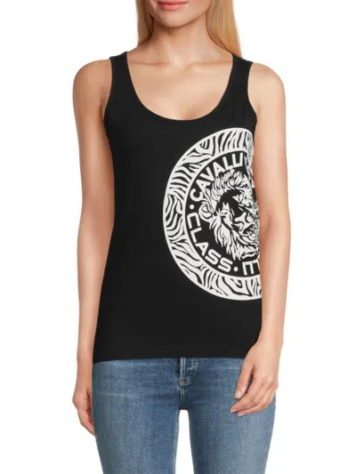 Roberto Cavalli Women's Logo Graphic Tank Top In Black