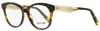 Roberto Cavalli Women's Oval Eyeglasses Rc5090 052 Dark Havana/gold 52mm In Multi