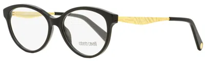 Roberto Cavalli Women's Pantos Eyeglasses Rc5094 001 Black/gold 53mm In Multi