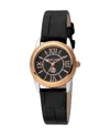 Roberto Cavalli Women's Quartz Black Leather Watch 28mm In Silver