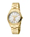 ROBERTO CAVALLI WOMEN'S QUARTZ GOLD-TONE STAINLESS STEEL WATCH 32MM