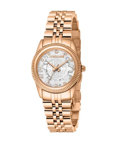 Roberto Cavalli Women's Quartz Rose-gold Stainless Steel Watch 28mm