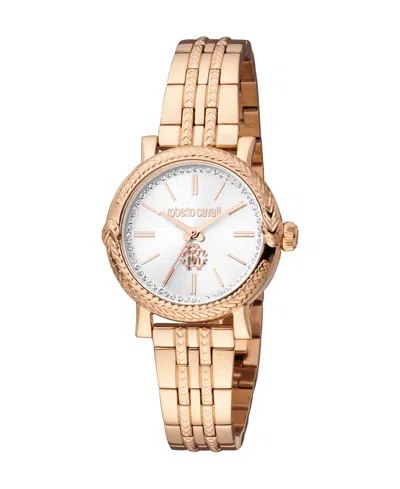 Roberto Cavalli Women's Quartz Rose-gold Stainless Steel Watch 30mm