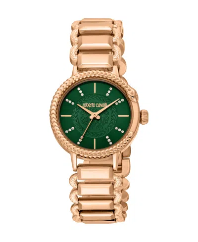Roberto Cavalli Women's Quartz Rose-gold Stainless Steel Watch 30mm